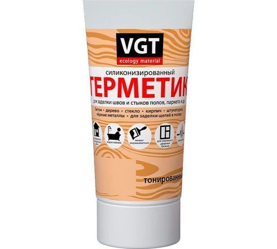 Герметик акриловый силиконизированный 160гр с носиком дуб ВГТ