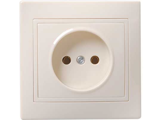 Розетка 1-мест б/з крем Кварта IEK