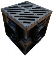 Лоток пластиковый (дождеприемник) 300х300мм в сборе