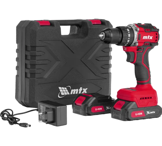 Дрель аккумуляторная ударная 20.0V 10мм Li-ion 2.0Aх2 CIDS-BL-20 кейс удар.б/щет. MTX(148)