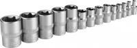 Набор торцевых головок 1/4,3/8,1/2 14 предм. DKSS13-1 Deko