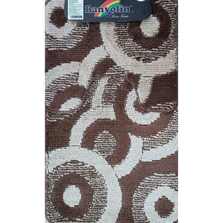 Коврик в ванную двойной  55х90 45х55 коричневый Санакс