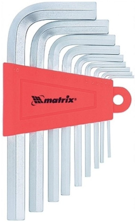 Набор ключей имбусовых Torx T10-Т50  9шт с отверстием короткие Matrix